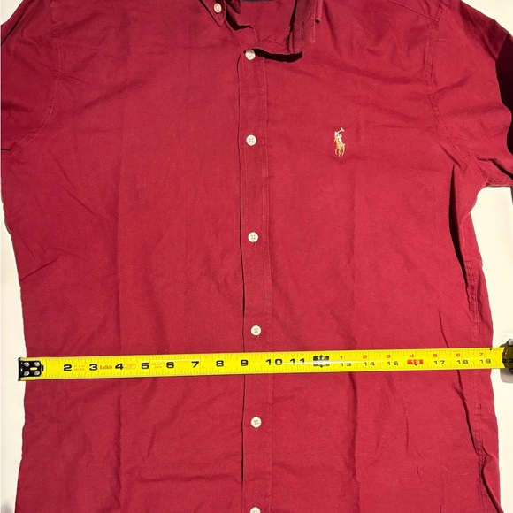 Ralph Lauren Men's Deep Red Button-Down Shirt - Picture 8 of 9